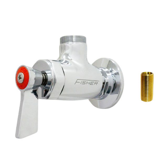 Single Wall Control Valve with Ceramic Cartridge, Close Nipple, Lever ...